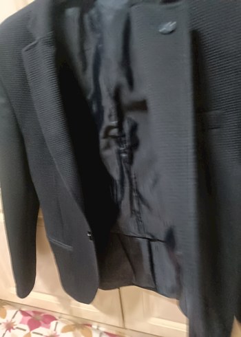 Düğmeli Siyah Erkek Takım Ceketi - Görsel 3