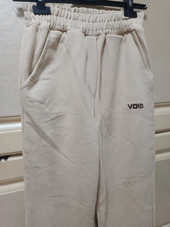 Bej Kadın Bol Kesim Pamuklu Eşofman - Görsel 2