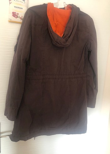 Düğmeli Kahverengi Keten Kadın Ceket - Görsel 5