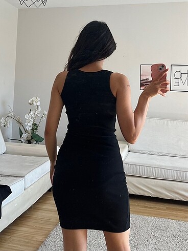 Diğer Halter yaka fitilli likralı elbise