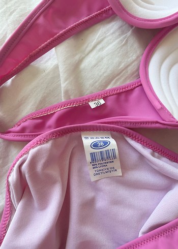 36 Beden pembe Renk Pembe Destekli Kadın Bikini Takımı
