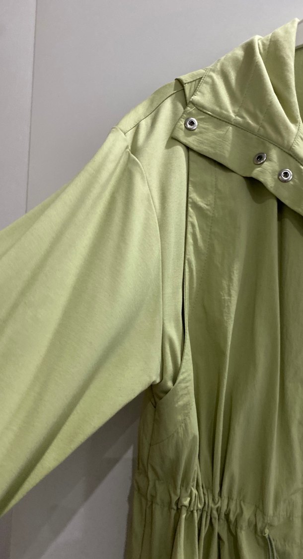 Yeşil  Uzun Kadın Trençkot - Görsel 3