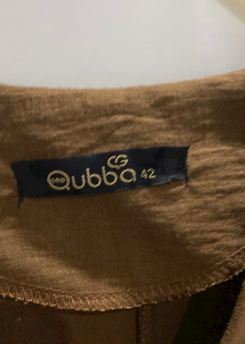 Düğmeli Kahverengi Uzun Keten Elbise - Görsel 3