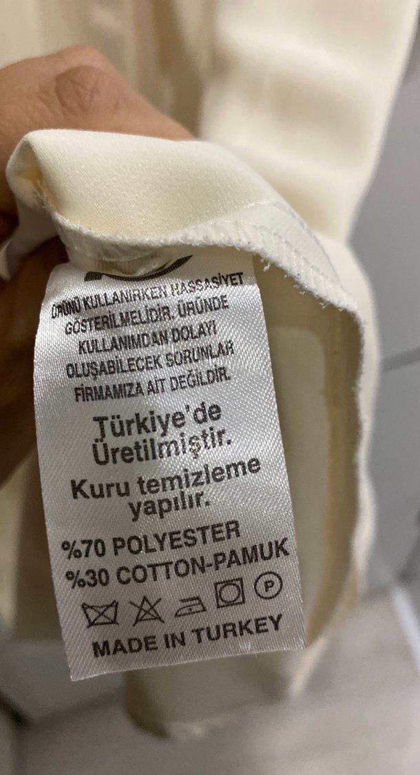 Uzun Kollu krem Kadın Tunik - Görsel 3