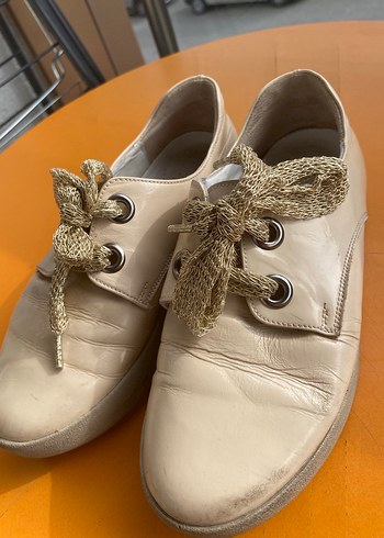 Bej Rugan Kadın Dolgu Topuklu Spor Ayakkabı - Görsel 2