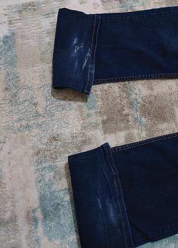 Lacivert kot pantolon - Görsel 3