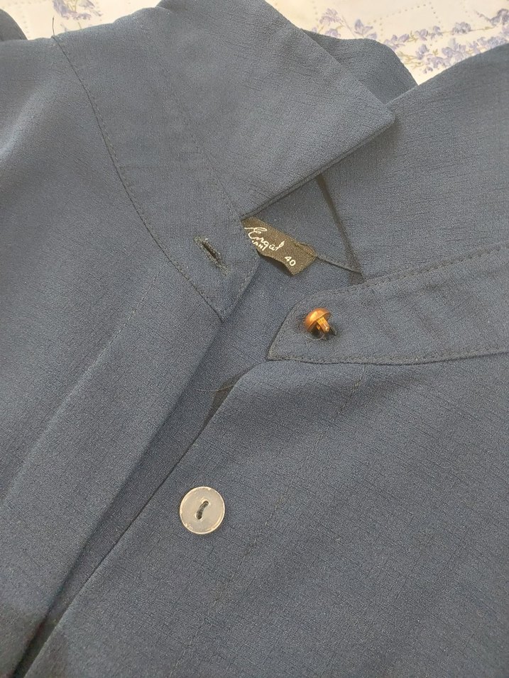 Lacivert Uzun Gömlek - Görsel 2