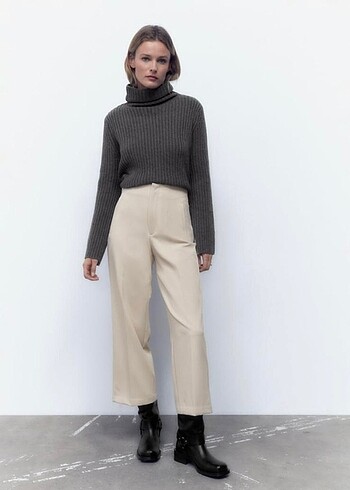 Zara düz kesim culotte pantolon
