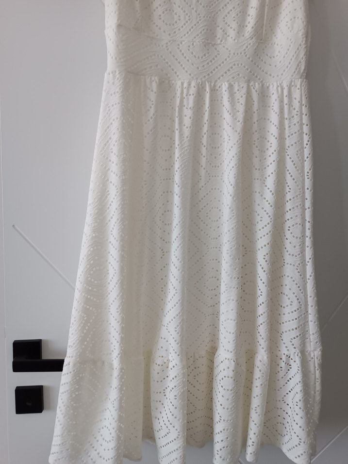 Dantel Detaylı V Yakalı Bohem elbise - Görsel 2