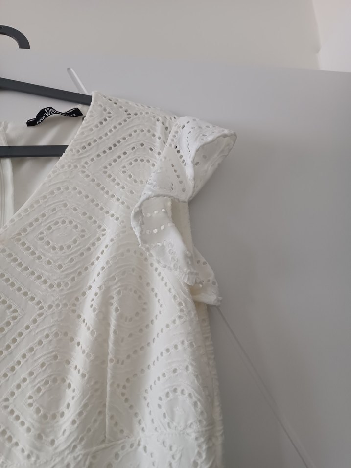 Dantel Detaylı V Yakalı Bohem elbise - Görsel 3