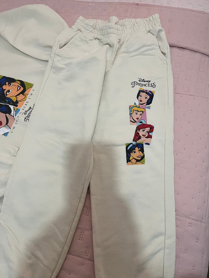 Kız Çocuk Baskılı Rahat Eşofman Takımı - Görsel 2