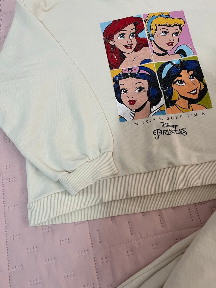 Kız Çocuk Baskılı Rahat Eşofman Takımı - Görsel 5