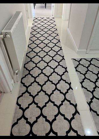 Gri Desenli Modern Koridor Halısı - Görsel 3