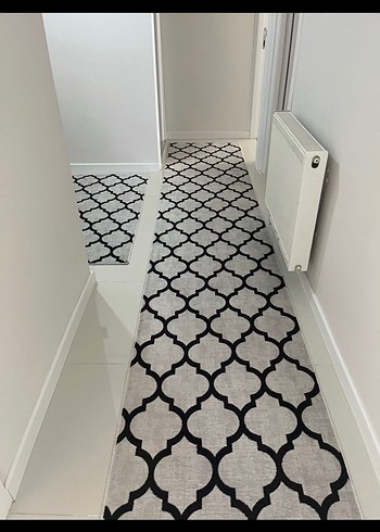Gri Desenli Modern Koridor Halısı - Görsel 6