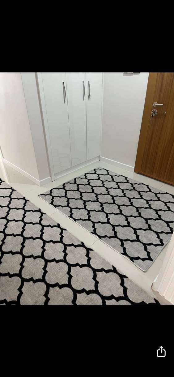 Gri Desenli Modern Koridor Halısı - Görsel 2