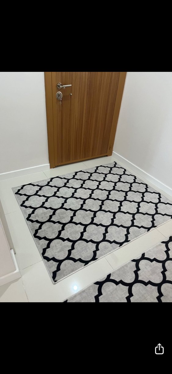 Gri Desenli Modern Koridor Halısı - Görsel 5