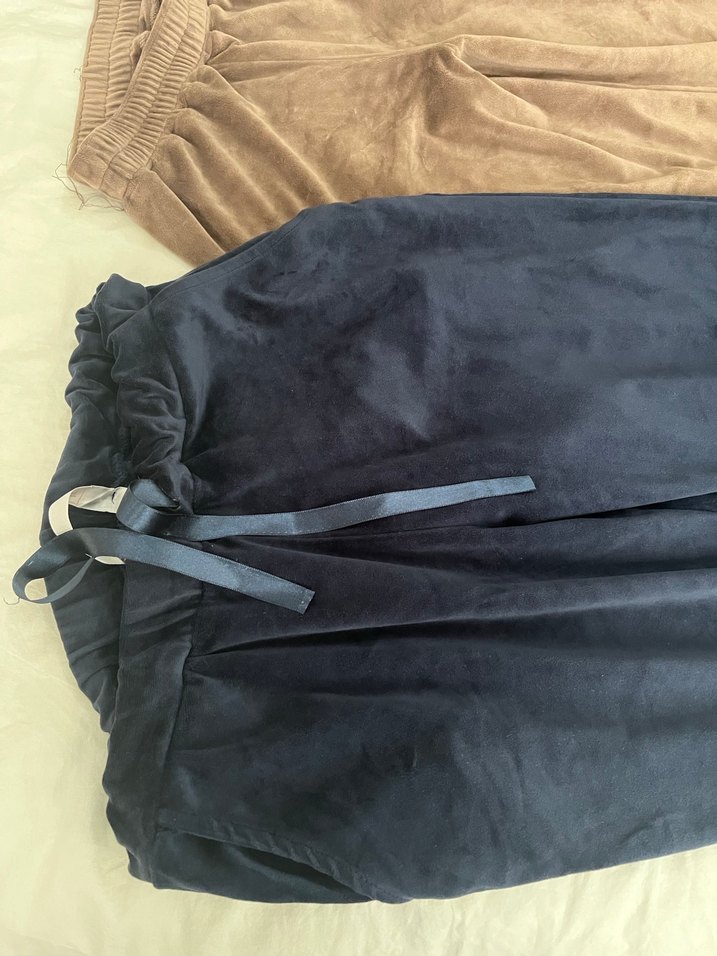 Kahverengi Süet Rahat Kesim Kadın Pantolon - Görsel 2