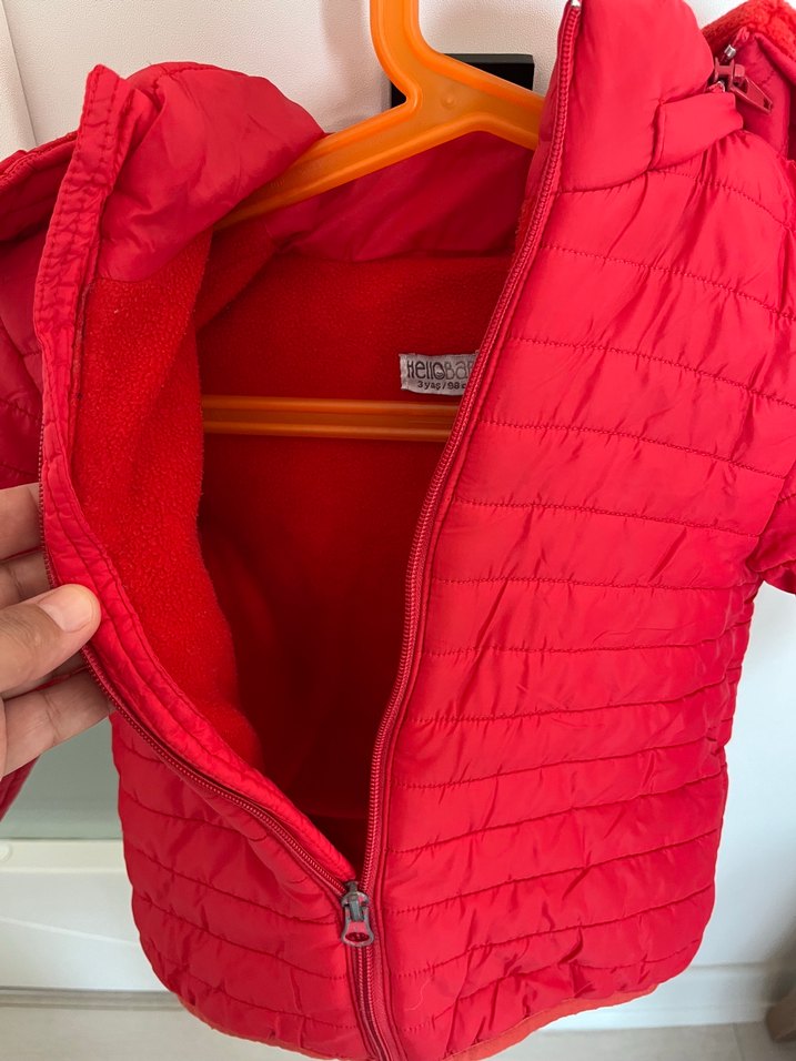 Kırmızı Fermuarlı Erkek Çocuk Mont - Görsel 5