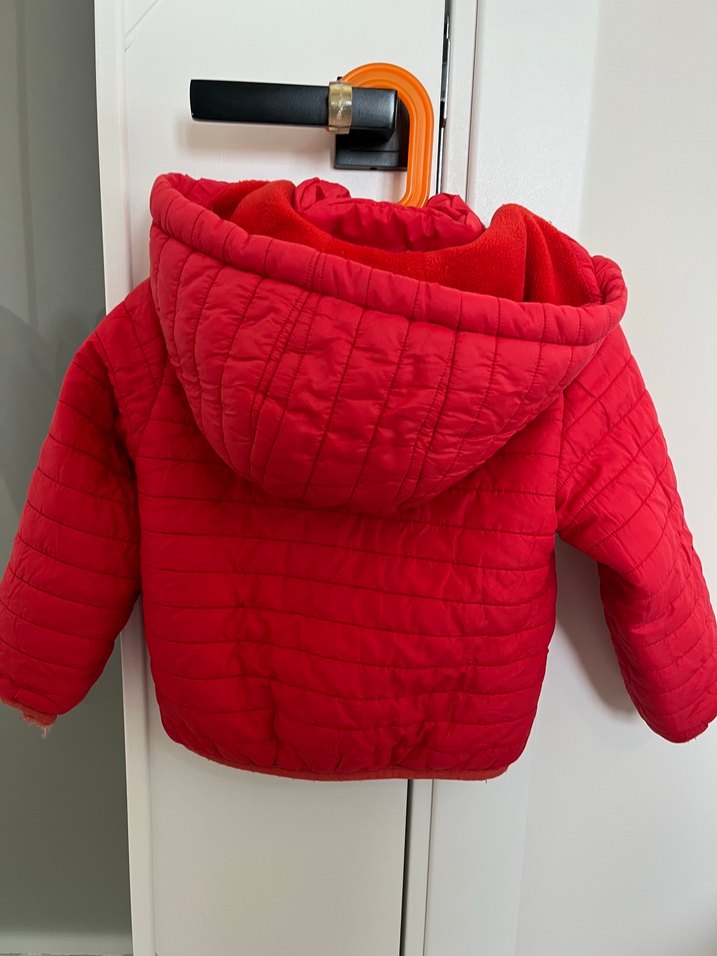 Kırmızı Fermuarlı Erkek Çocuk Mont - Görsel 3