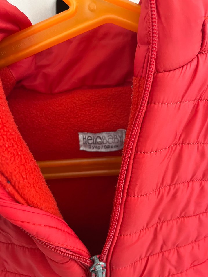 Kırmızı Fermuarlı Erkek Çocuk Mont - Görsel 4