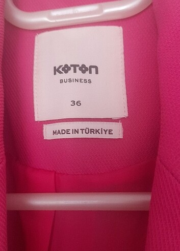 36 Beden pembe Renk #KOTON BLAZER CEKET