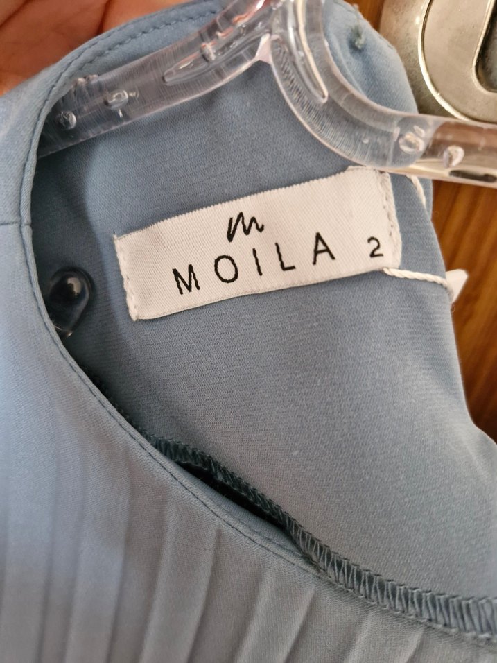 Gri Pileli Uzun Kollu Kadın Bluz - Görsel 4