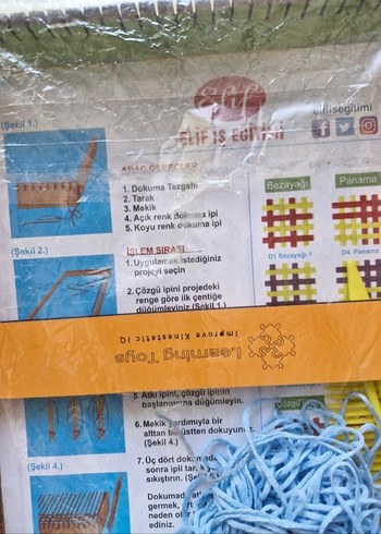 Renkli Örgü Sepeti ve Saklama Çantası - Görsel 3