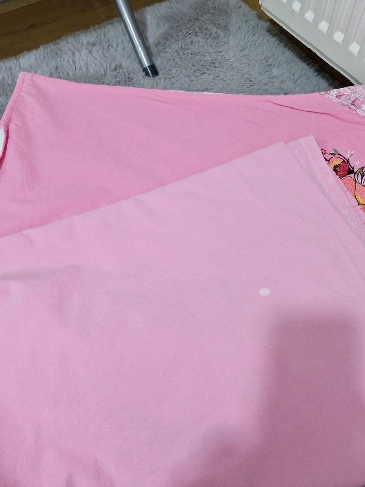 Nakışlı Pembe pike takımı - Görsel 5