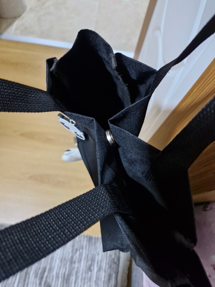 Fermuarlı Siyah Minimalist Kadın ya da çocuk Çantası - Görsel 3