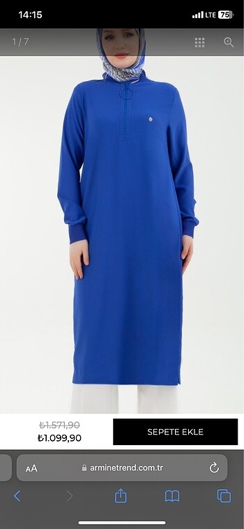 Fermuarlı tunik