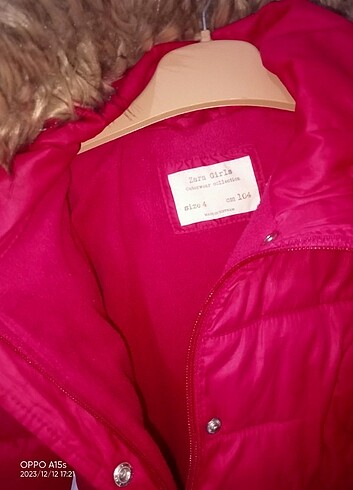 Zara Pembe kız çocuk montu