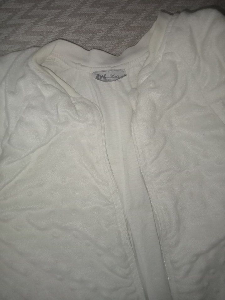 beyaz Fermuarlı Bebek Erkek-kiz Kayak uyku  Tulumu - Görsel 3