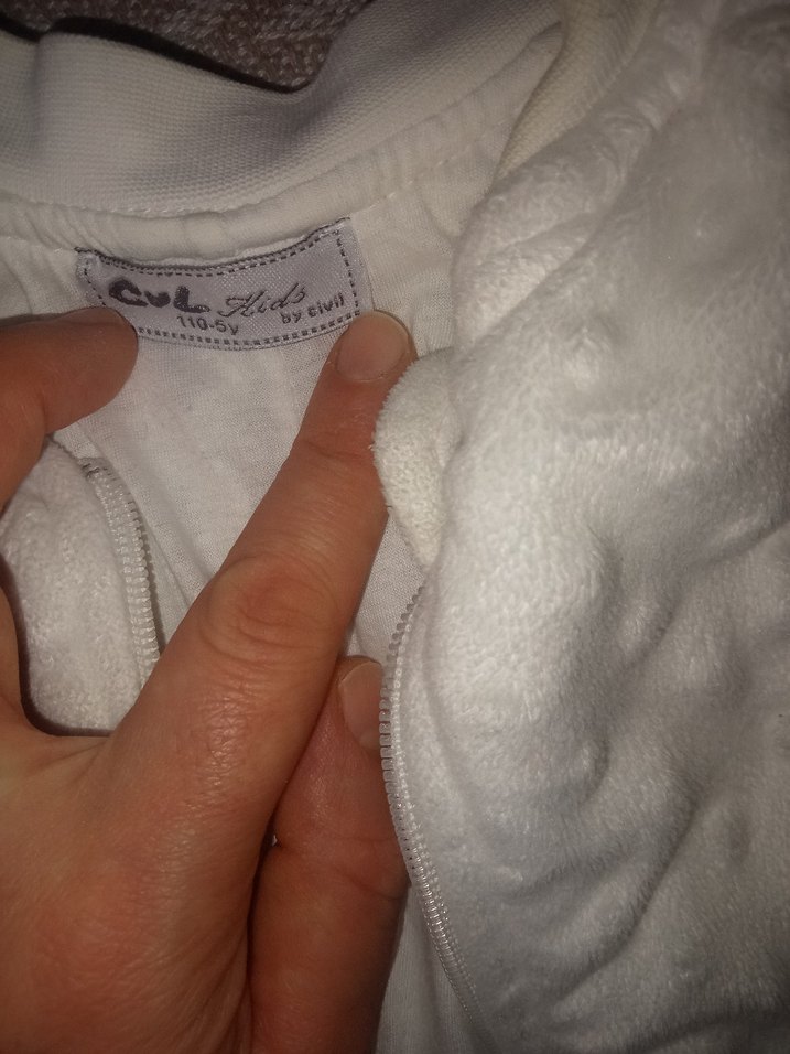 beyaz Fermuarlı Bebek Erkek-kiz Kayak uyku  Tulumu - Görsel 2