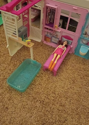 Beden Pembe barbie Bebek Evi Oyun Seti