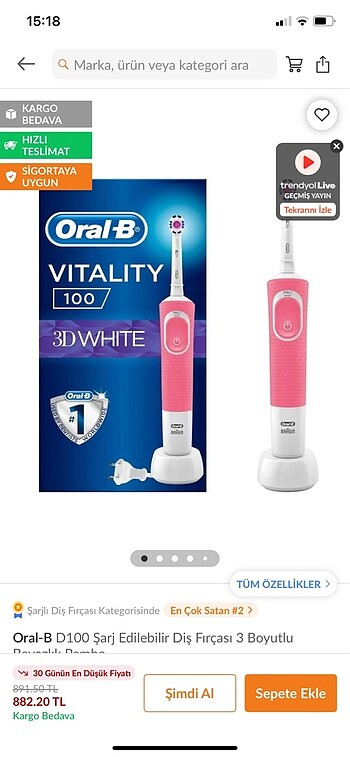 Oral b d100 diş fırçası
