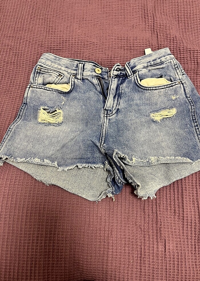 Mini kot şort - Görsel 2