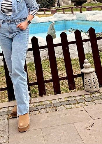 Zara high rise wide leg jean - Görsel 2