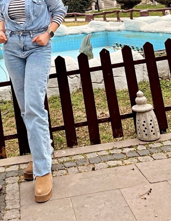 Zara high rise wide leg jean - Görsel 2