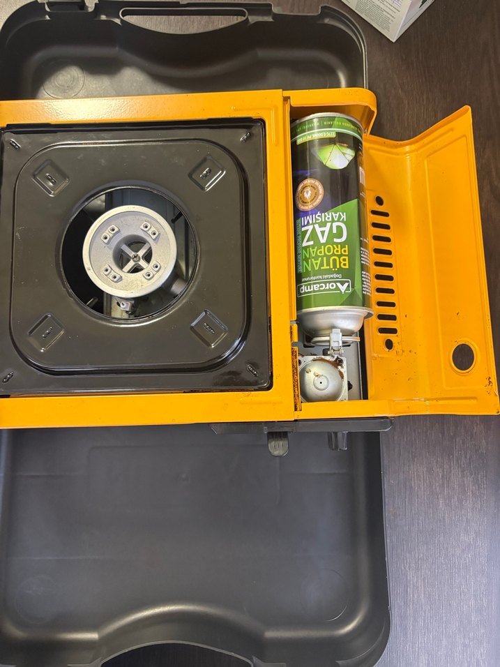 Nurgaz Sarı Portatif Gazlı Ocak - Görsel 2