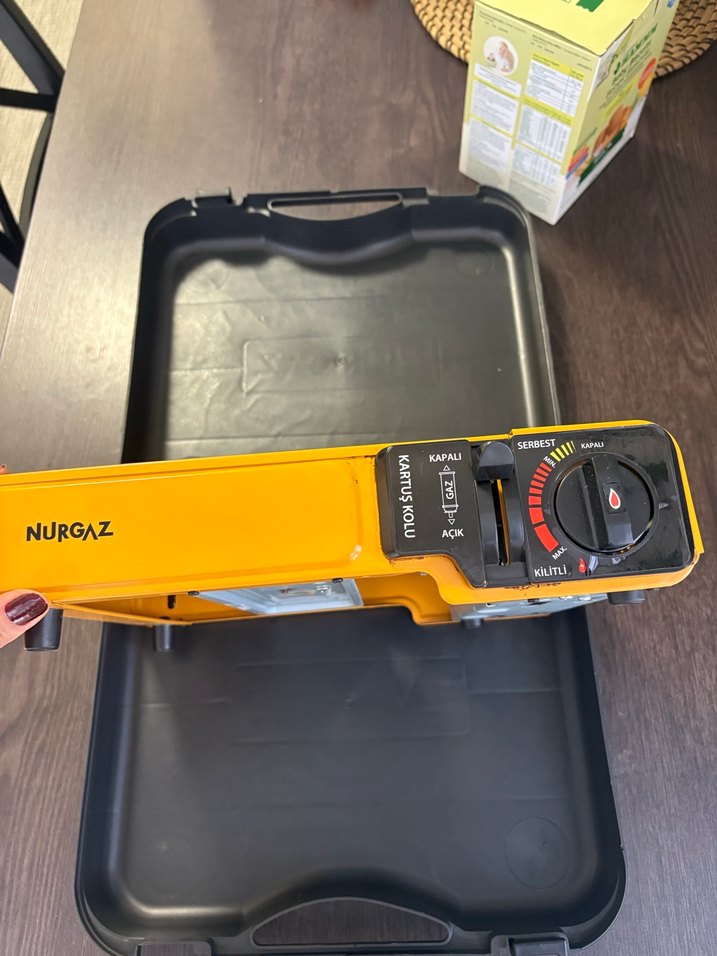 Nurgaz Sarı Portatif Gazlı Ocak - Görsel 3