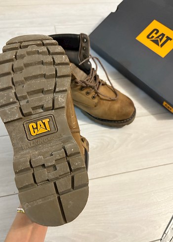 Caterpillar Kahverengi Deri erkek Bot - Görsel 5