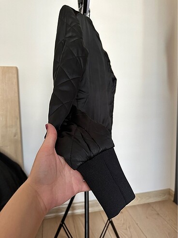 xs Beden siyah Renk Siyah bomber ceket