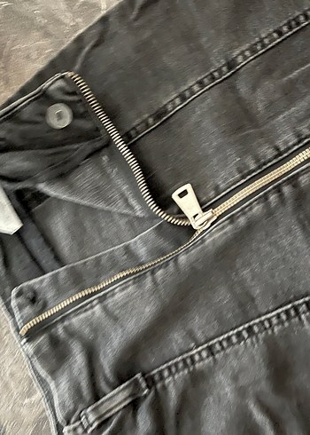 Füme siyahımsı kadın kot etek - Görsel 2