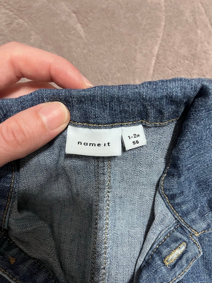 Name it Unisex Kısa Kollu Kot Tulum - Görsel 2