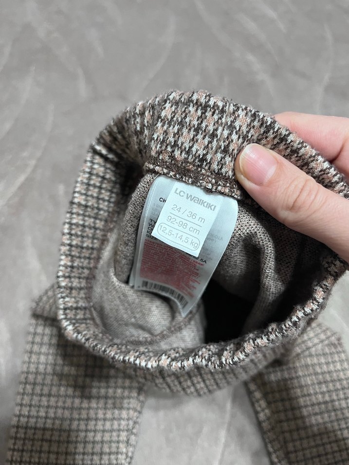 LCW baby Kız Çocuk Gri Dar Kesim Tayt - Görsel 2