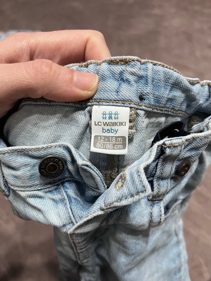 Erkek Çocuk Düğmeli Denim Pantolon - Görsel 2