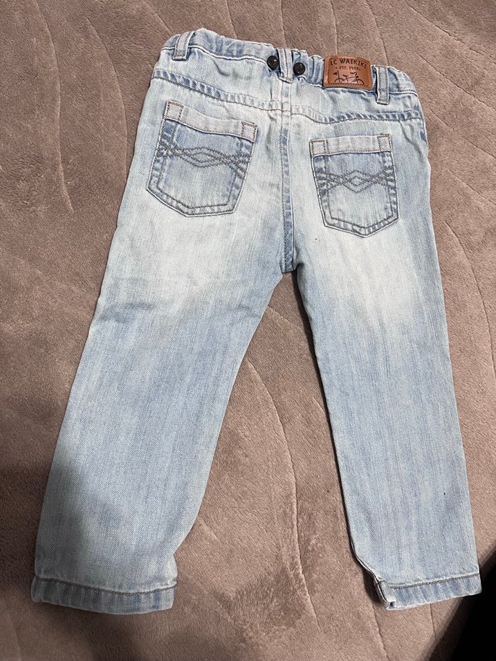 Erkek Çocuk Düğmeli Denim Pantolon - Görsel 3