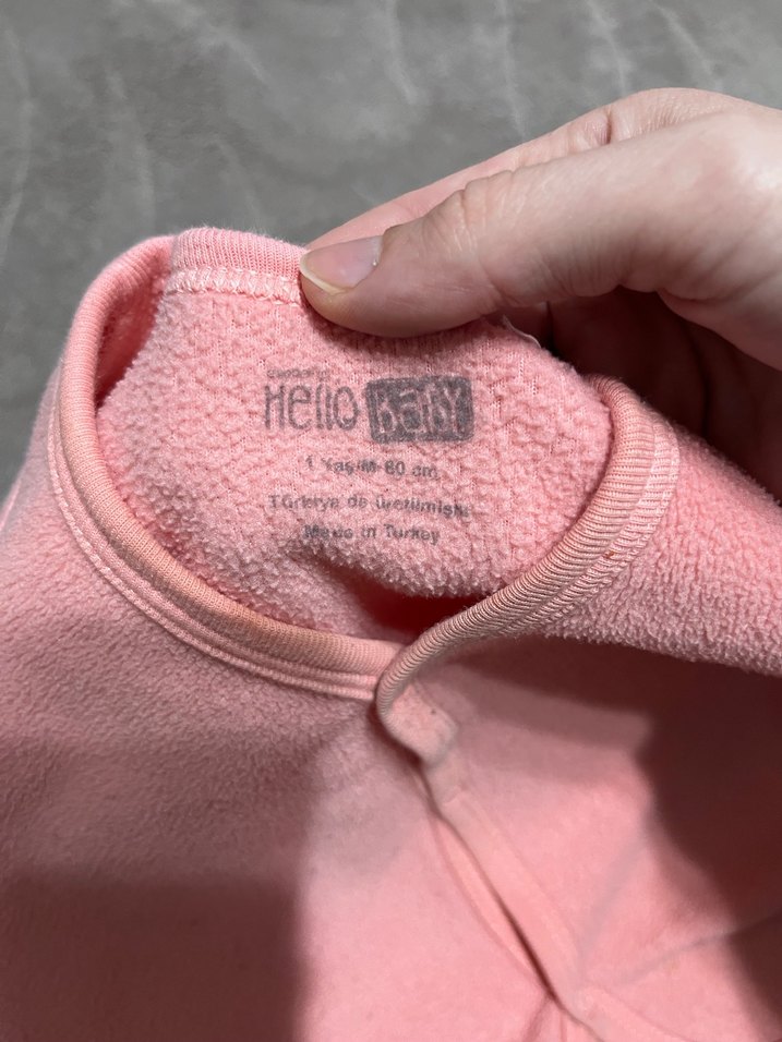 Düğmeli Pembe Kız Çocuk Polar Yelek - Görsel 2