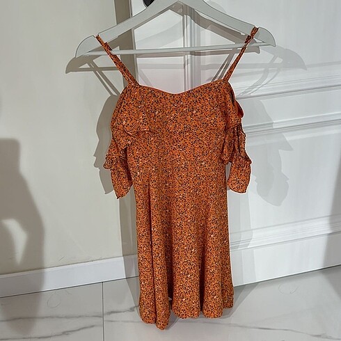 Quzu Turuncu Elbise - Görsel 5