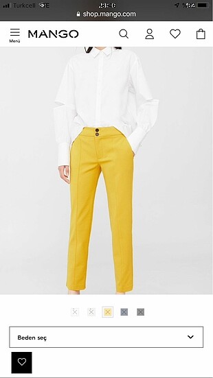 Mango sarı pantolon